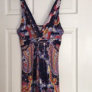 Navy blue paisley maxi dress